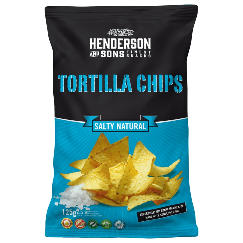 H&S Tortilla Chips Salty Natural 125g